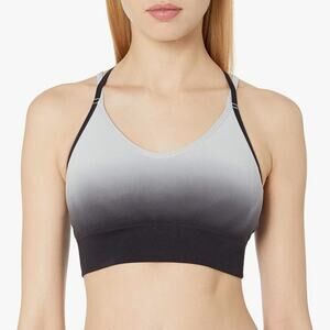 C9 Champion Seamless Dip Dye Cami Bra Silverstone Ebony gray black strappy back